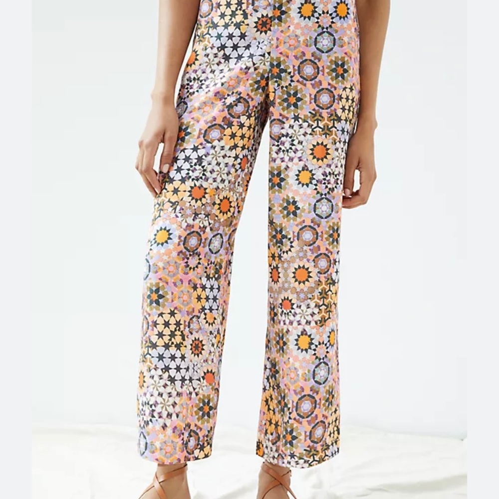 Anthropologie Geometric Straight Pants